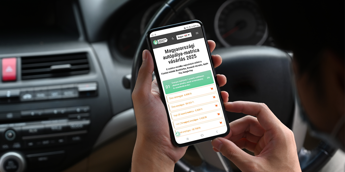 A 60 perces türelmi időn belül lehetőség van akár útközben is megvásárolni az érvényes matricát.webp